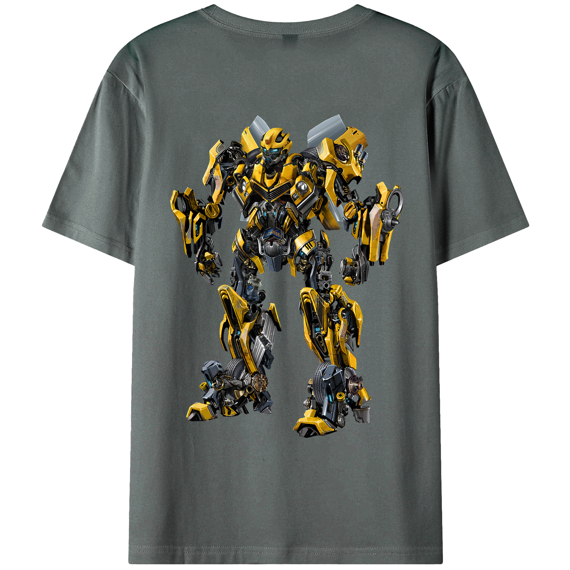 （画像用） Transformers トランスフォーマー 綿100％ メンズ半袖Tシャツ（バックプリント） 通気性